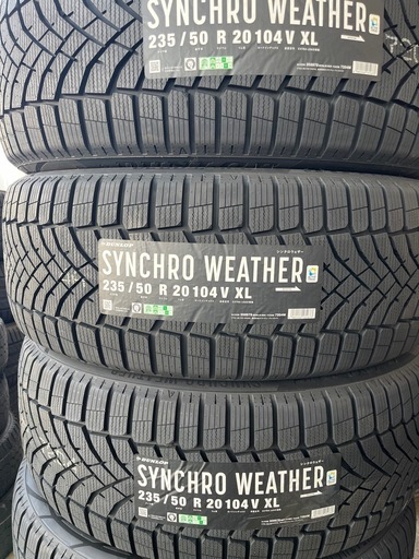新商品！ダンロップ次世代オールシーズンタイヤSYNCHRO WEATHER235/50R20 新品2本作業代、消費税、廃タイヤ代、全て込み110000円！CX-60等に