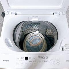 ツインバード 5.5kg 洗濯機 一人暮らし K08201の画像