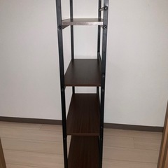 4段ラック／シェルフ／アイアン／ウッドの画像