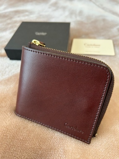 カルトラーレメンズ二つ折り財布レディースコンパクトウォレットさいふサイフ小銭入れ付男性用L字ファスナー栃木レザージャミーウォレット