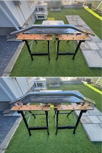 三菱デリカD5 JAOS フロント•リアスキッドバー　「ポリッシュ」［前期型］