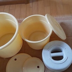 漬物容器、漬物石セットの画像