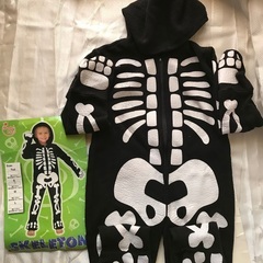 ハロウィン　コスチューム　子ども　スケルトン　コウモリ　セットの画像