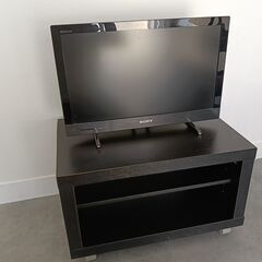 【受渡者様決定】テレビ台　ダークブラウン木目調　キャスターつきの画像