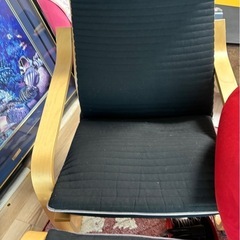 パーソナルチェア＆オットマン, バーチ材突き板/クニーサ ブラックの画像