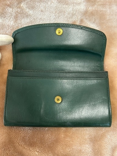 オールドコーチ長財布レザーロングウォレットさいふサイフ小銭入有メンズレディース男性用紳士女性用婦人グリーン緑色ユニセックス男女兼用 オールドコーチ長財布レザーロングウォレットさいふサイフ小銭入有