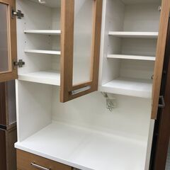 ★リユースのサカイ春日部店★KJ11509 ニトリ 食器棚 ナチュラル H181×W88×D45 クリーニング済みの画像