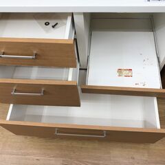 ★リユースのサカイ春日部店★KJ11509 ニトリ 食器棚 ナチュラル H181×W88×D45 クリーニング済みの画像