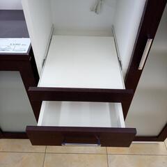 リユースのサカイ太田店★ジモティ割あり★  レンジ台 ホワイト✕ダークブラウン H115×D42×W80 クリーニング済み OJ10784の画像