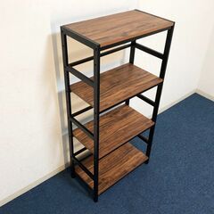 ヴィンテージ風4段キャビネット BD-114 シンプルモダンデザイン 飾り棚 アジャスター付き脚部 収納棚の画像