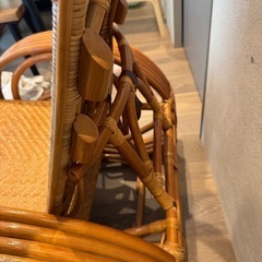 ラタン　リラックスチェアの画像