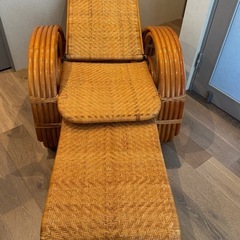 ラタン　リラックスチェアの画像