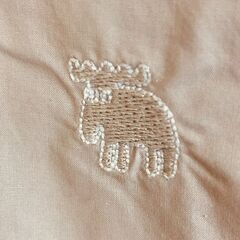 MOZ　半袖ワンピース（ベージュ系）Lサイズの画像