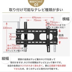 テレビ壁掛け金具 スタンドバーセットの画像