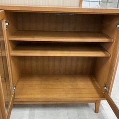 キャビネット　2枚扉　4段　ナチュラル【トレファク堺福田】の画像