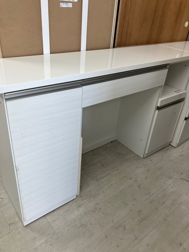 2枚扉キッチンカウンター　汚れ有　ラバーカバー付【トレファク堺福田店】