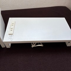 PC ディスプレイ台　コンセント付 2セットの画像