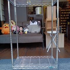 IRIS　OHAYAMA　スチールラック　４段　収納　棚　サイズ（約）幅54.5×奥30×高157　　■近隣配送無料 買取GO‼　栄和店の画像