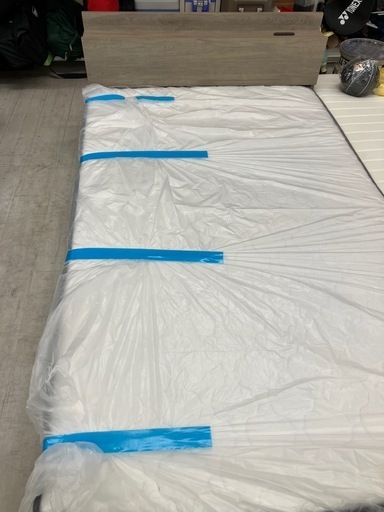 セミダブルベッド　ホツレ・ヘタリ有　ブラウン　【トレファク堺福田】