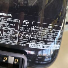J1427 【リユースのサカイ柏店】 TOSHIBA　トウシバ　3合炊きマイコン炊飯ジャー　RC-5MFM　2021年製　クリーニング済み　参考価格11,380円の画像