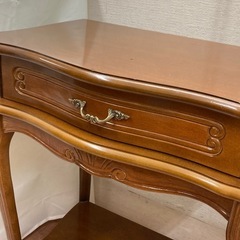 ☘️コンソールテーブル☘️イタリアンアンティークstyle☘️猫脚☘️ウッド☘️木目☘️おしゃれ☘️2405の画像