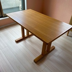 木製ダイニングテーブル・イエロー系L字ソファ ダイニングセット