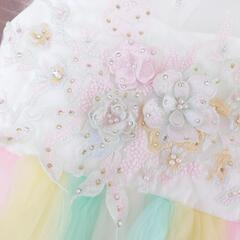 ①120cmサイズ　ゆめかわドレス(膝丈)の画像