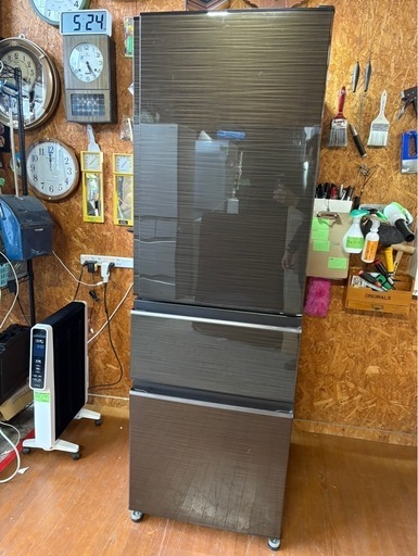 H2909 MITSUBISHI 三菱電機　三菱　3ドア冷蔵庫　　自動製氷付　2020年　405L
