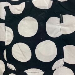 UNIQLO×Marimekko ワイドクロップドパンツ（ブラック＆ホワイトドット）Lの画像