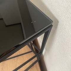強化ガラス/アイアン サイドテーブル ドリームベット  値下げ交渉可の画像