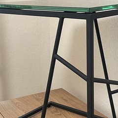 強化ガラス/アイアン サイドテーブル ドリームベット  値下げ交渉可の画像