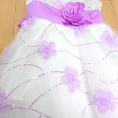 ③130cmサイズ　お呼ばれワンピース(膝丈)の画像