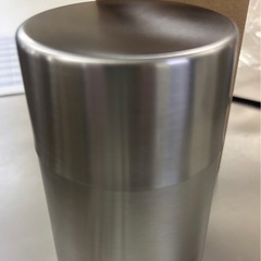最終価格日本製　上品でスッキリしたデザインのステンレス茶筒　の画像