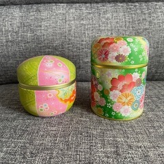 和柄の茶筒セットの画像
