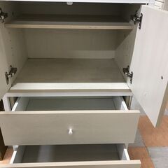 【ｼﾞｬﾝｸﾞﾙｼﾞｬﾝｸﾞﾙ金沢店】  ラック 白 木目調 W58×D39×H160 クリーニング済み												の画像