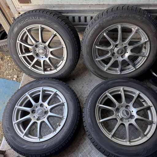 A TECH SCHNEDER アルミホイール　バリ山　YOKOHAMA IG60 175/65R15 スタッドレス　タイヤ　2021年製　15インチ