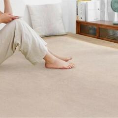 再3【3畳】絨毯 カーペット シャギーラグ 【ライトキャメル】 ...