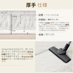 再3【3畳】絨毯 カーペット シャギーラグ 【ライトキャメル】 ラグマット Beddiny ホットカーペット対応の画像