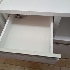★リユースのサカイつくば店★TK6343 ニトリ 食器棚 ホワイト H201×D51×W80 クリーニング済みの画像