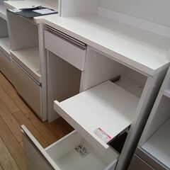 ★リユースのサカイつくば店★TK6343 ニトリ 食器棚 ホワイト H201×D51×W80 クリーニング済みの画像