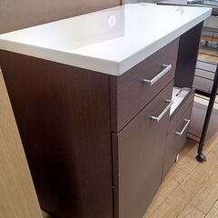 ★リユースのサカイつくば店★TK6344 ニトリ レンジ台 ダークブラウン H85×D42×W80 クリーニング済みの画像