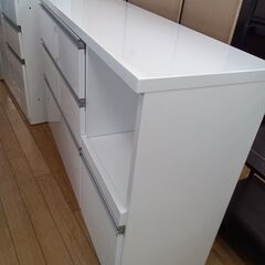 ★リユースのサカイつくば店★TK6345  レンジ台 ホワイト H86×D40×W120 クリーニング済みの画像