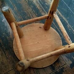 小さなスツール　丸椅子　アンティーク　昭和レトロの画像