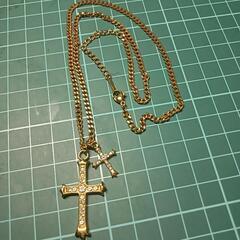 十字架ダブルネックレス（ステンレス）の画像