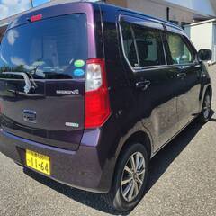 車検丸2年付き！H26年式　ワゴンＲ　ＦＸ　パープル　ナビ　安心のタイミングチェーン　社外アルミホイール　乗って帰れますの画像
