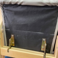 折りたたみ椅子　グレー　木目　合皮の画像