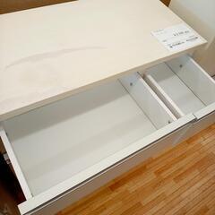 【リユースのサカイ八街店】★ジモティ割あり★ ゴミ箱収納　ホワイト　クリーニング済　YJ7650の画像