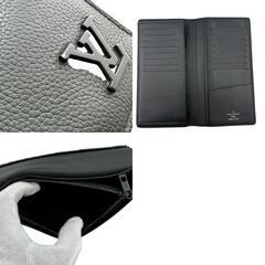 ルイヴィトン LOUIS VUITTON 長財布 LVアエログラム ポルトフォイユ ブラザNM 二つ折り長財布 M69980 ブラックの画像