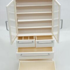 ミニチュア リーメント ぷちサンプル 4点セット　ぷち冷蔵庫 たっぷりさん（ピンク）・ぷちお台所 ホワイト 食器棚、クックさん、家電棚　小型家電付 ☆ PayPay(ペイペイ)決済可能 ☆ 札幌市 豊平区 平岸 平岸店の画像