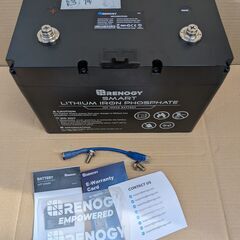 RENOGY スマート リン酸鉄リチウムイオンバッテリー 100AH 12V（RBT100LFP12S）未使用に近い中古Bの画像